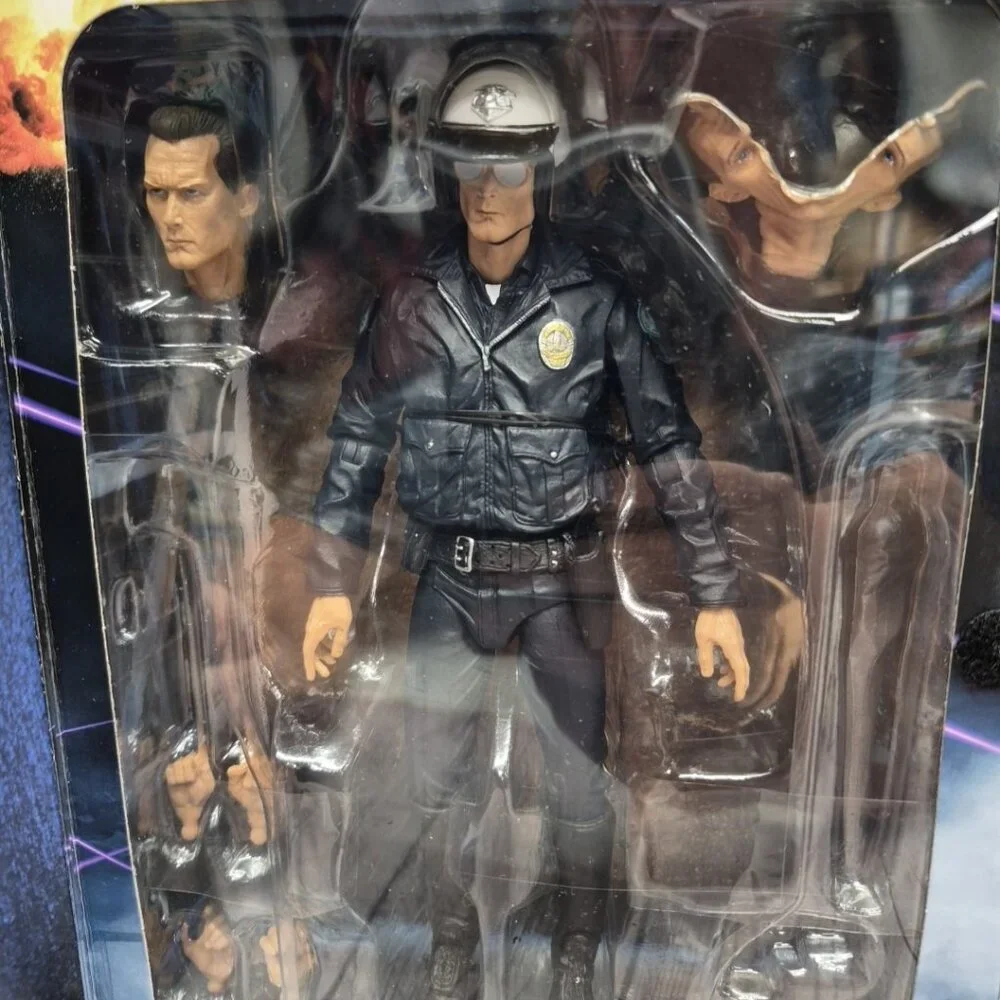NECA Terminator Judgment Day T-1000 Motorcycle‎ Cop 7 Inch Action BAF Figure